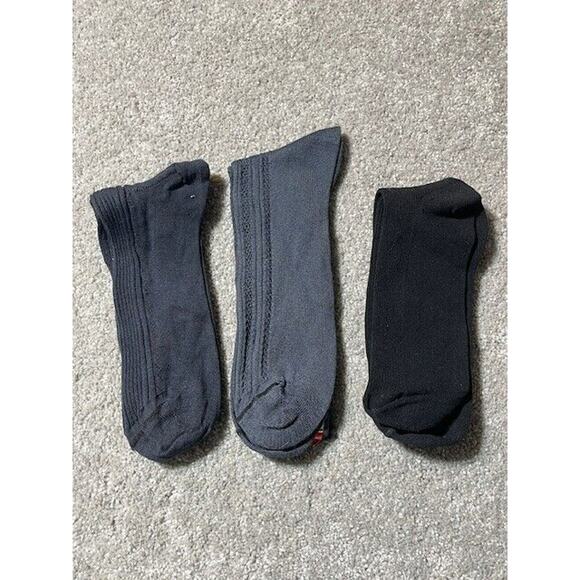 JCPenney Stretch Anklet Socks Mens Fits 10-13 Vintage Lot of 3 Gray Black - Picture 2 of 8